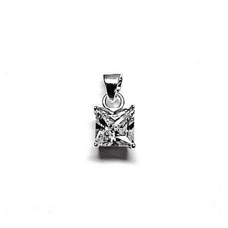 Colgante de Plata y Circonita 6x6